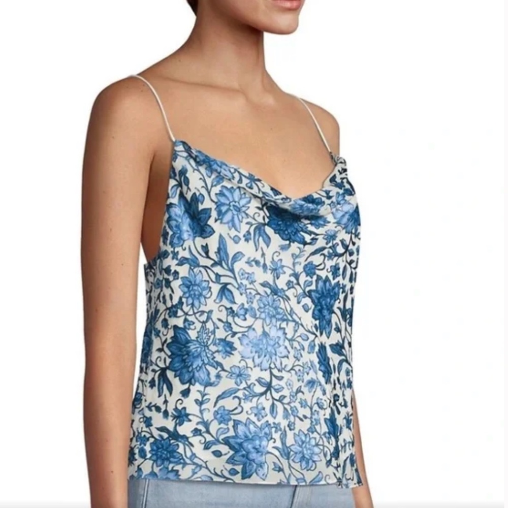 Alice + Olivia Blue Floral Camisole, Size S